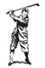Photo of a man golfing